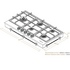 Spezialist 94cm Natural Gas Cooktop 5 Burner Stainless Steel Plate Brass Surface S30945SPBBRNG image NaN