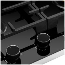 Omega 60cm Natural Gas Cooktop with Wok Burner Ceramic Glass Black OCGG604WB hero image