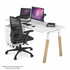 Jason.L 1200mm Quadro A Leg White Desk with Natural Leg White Cross Beam QDW1207.W.WT image NaN