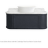 Turner Hastings Evara 120x53 Wall Hung Vanity with Real Marble Top To Suit Above Counter Basin Aegean Blue 1TH EV125-AB-1TH image NaN