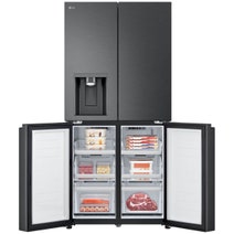 LG 506L French Door Fridge with Slim Non-Plumbed In-Door Ice and Water Dispenser Matte Black GF-LN500MBL hero image