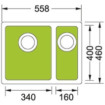 Franke KBG160-ONYX Kubus 1 and 1/4 Bowl Undermount Sink with Accessories hero image