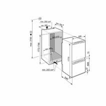 Liebherr Plus Series 254L Integrated Bottom Mount Fridge ICNH5133LH hero image