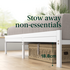 Zinus Kai Single Metal and Bamboo Bed Frame White AU-FBOBH3ZC-35S image NaN