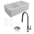 Turner Hastings Novi 85 Double Bowl Butler Sink Pack with Chrome Ludlow Pull Out Mixer Tap and Accessories PKG018 image NaN