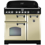 Falcon 90cm Classic Deluxe Freestanding Induction Oven/Stove Cream and Chrome CDL90EICRCH hero image