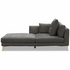 Kalona KYOTO Left Facing Extended Chaise Sofa Pewter WS-205-LCS-VILA-27 image NaN
