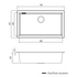 Oliveri Santorini Mega Bowl Undermount Sink Black ST-BL1590UOF image NaN