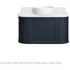 Turner Hastings Evara 90x53 Wall Hung Vanity with Real Marble Top To Suit Above Counter Basin Aegean Blue NTH EV955-AB-NTH image NaN