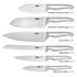 Furi Pro Stone Knife Block Set Snow Terrazzo Seven Piece 41511 image NaN