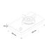 Fisher & Paykel Series 9 30cm 1 Burner Natural Gas Cooktop Black Glass CG301DNGGB5 image NaN