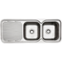 Arc IS12RS4 Double Bowl Left Hand Drainer Inset Sink image NaN
