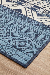 Rug Culture Seaside Small White & Blue Rug 160X110CM - SSD3333-WHBL-160X110 hero image