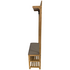 L.T. Williams Bamboo Hall Stand With Grey PU Seat 9922 image NaN