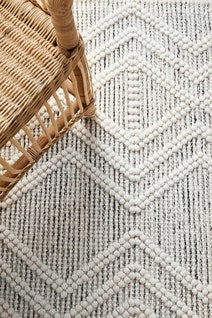 Rug Culture Maison Medium Off White & Black Rug 225X155CM - MSN-CLARA-225X155 hero image