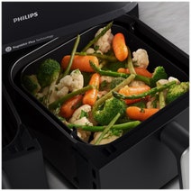 Philips 5000 Series 9L Dual Basket Airfryer XXL Steam Black NA551-00 hero image