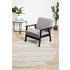 Rug Culture Chrome Small Silver & Off White Rug 150X150CM - CRO-HPR-SIL-150X150 image NaN