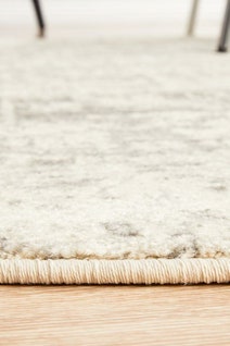 Rug Culture Evoke Small White Silver Rug 150X150CM - EVO-253-WSIL-150X150 hero image