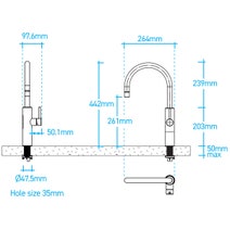 Billi Home BC with Gooseneck Multifunction Mixer Tap Brushed 915000GBR hero image