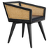 Reddie Jay Rattan Black Leather Black Teak Frame Chair DCVN57X58X76F10W3 image NaN