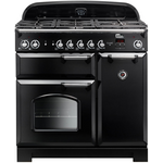 Falcon 90cm Classic Natural Gas Freestanding Oven/Stove Black and Chrome CLA90NGFBL-CH hero image