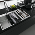 Franke Box Centre Double Bowl Sink with Small Bowl Left BWX220-54/27SBL image NaN