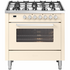 ILVE 90cm Pro-Line Freestanding Dual Fuel Stove/Oven Antique White L096WMPAW image NaN