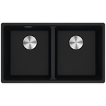 Franke Maris 350mm Double Bowl Undermount Sink with Extension Drainer Onyx MRG120-35ON-FPC hero image
