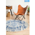 Rug Culture Evoke Large White Navy Rug 240X240CM - EVO-253-WNAV-240X240 image NaN