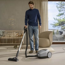 Electrolux Canister Bagged Vacuum Cleaner with UltraSilencer Turbo Urban Grey EFB72123UG hero image