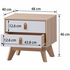 Ostro Riley Bedside Table Light Oak AOF-RBT016 image NaN
