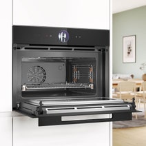 Bosch Series 8 Accentline Built-In Compact Oven with Microwave Function Black CMG936AB1A hero image