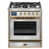 Ilve 76cm Majestic Dual Fuel Upright Oven/Stove M30DNE3SSG image NaN