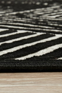 Rug Culture York Medium Black & Natural Rug 230X160CM - YRK-CIND-GLD-230X160 hero image