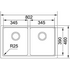 Franke KBG120ONYX Kubus Double Bowl Sink image NaN