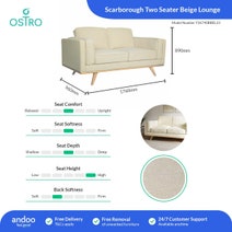 Ostro Scarborough Two Seater Lounge Beige Y36740BBEL23 hero image