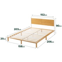 Zinus Arden Bamboo Queen Bed Frame with Pipe Headboard AU-FPWNH9ZC-08Q hero image