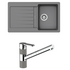 Abey Schock Typos Single Bowl Sink and Armando Vicario ISA Pull Out Kitchen Mixer Tap - Croma TD100T2CR image NaN