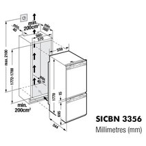 Liebherr 279L Integrated Fridge SICBN3356RH hero image