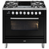 ILVE Professional Plus Series 90cm Dual Fuel Induction Freestanding Oven with Milano Knobs P09IDWE3BK image NaN