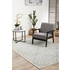 Rug Culture Chrome Medium Silver & Off White Rug 230X160CM - CRO-LYD-SIL-230X160 image NaN