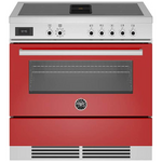 Bertazzoni 90cm Professional Airtec Red Induction Freestanding Oven with Integrated Downdraft PROCH94I1EROT hero image