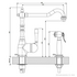Armando Vicario 400073BN Provincial Kitchen Mixer Tap with Side Spray image NaN