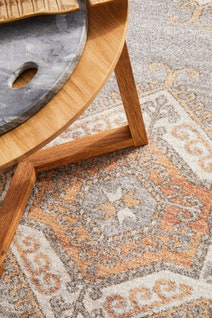 Rug Culture Mayfair Medium Grey & Peach Rug 300X80CM - MAY-CAT-GRY-300X80 hero image