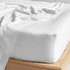 Linen House Augusta 500TC White Queen Fitted Sheet 50cm 01841D052 image NaN