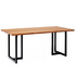 Reddie Suzy Rectangle Dining Table 210cm Teak Top Black Base image NaN