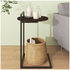 Zinus Round Metal and Wood Bedside Table Dark Brown AU-UTNST3-24B image NaN