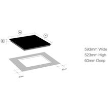 Artusi 60cm Induction Cooktop 3 Zone with Boost function Black CAID636B hero image