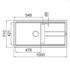 Artusi Granitek Series Single Bowl Sink with Reversible Drainer AGS1001B image NaN