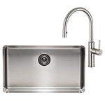 Titan Essentials 700mm Single Bowl Sink & Pull Out Gooseneck Kitchen Mixer Tap Package - Stainless Steel TSSSPK702 hero image